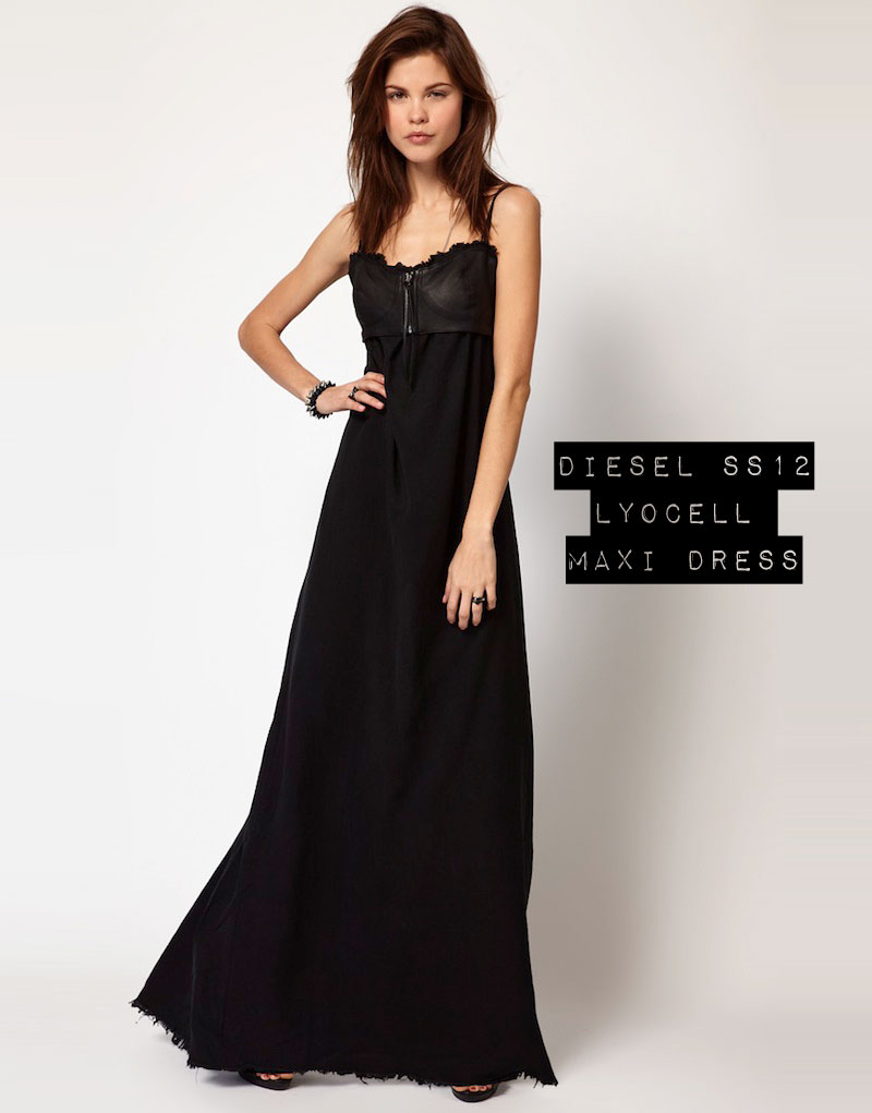 Diesel-leather-bustier-lyocell-tencell-maxi-dress