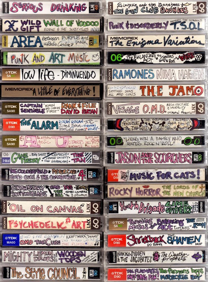 mix-tape cassette spine diy art 1